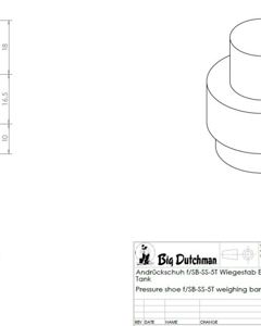Pressure shoe SST f/SB-SS-5T weighing bar / 10.000 L tank